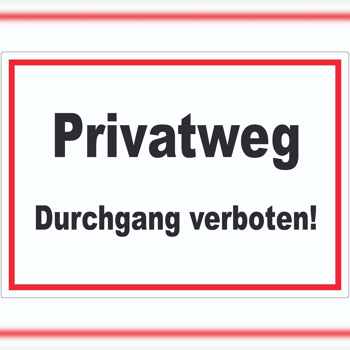 HB-Druck Privatweg Durchgang verboten Text Aufkleber A0 (841x1189mm) Image