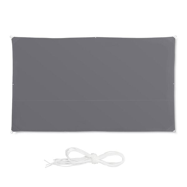 relaxdays Sonnensegel rechteckig 2 x 4 m grau grau