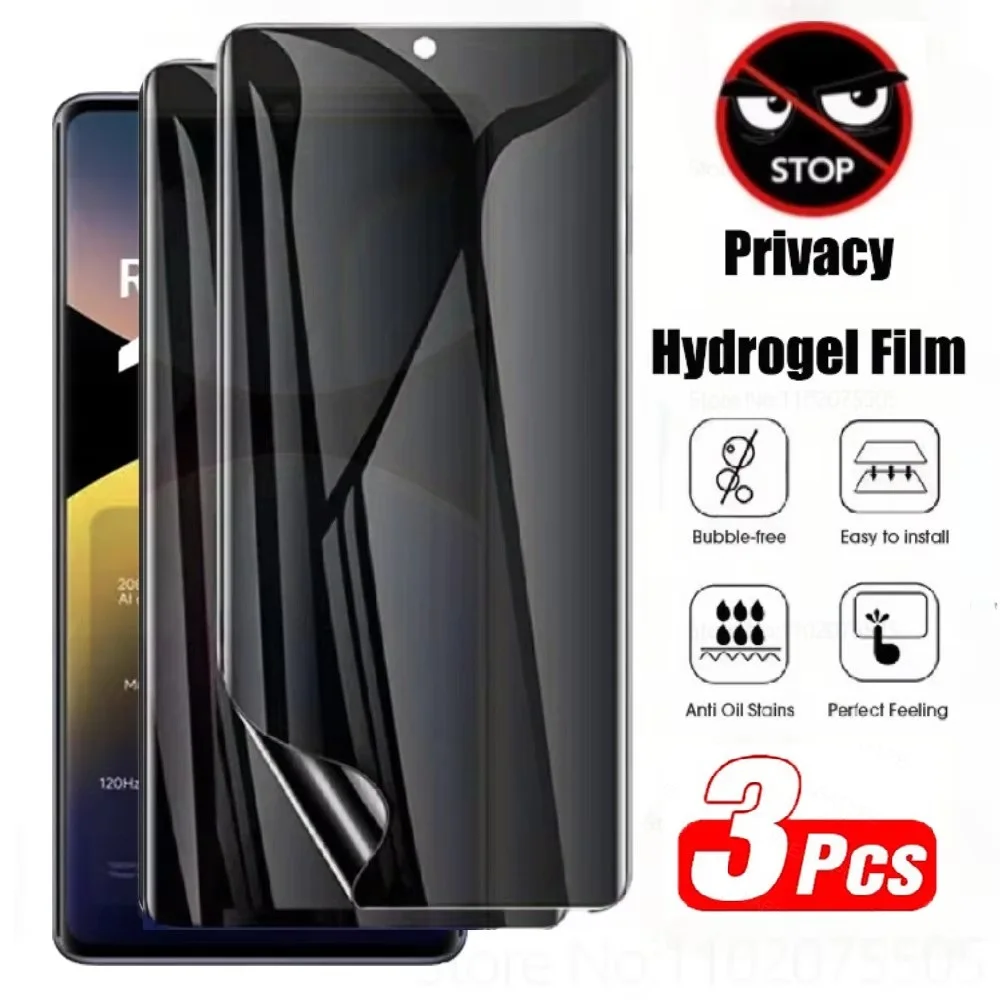 3 Stück Sichtschutz-Hydrogel-Folie für Xiaomi Redmi Note 14 ProPlus Displayschutz Redmi 14 Pro ohne Fingerabdruck-Entsperrung Image