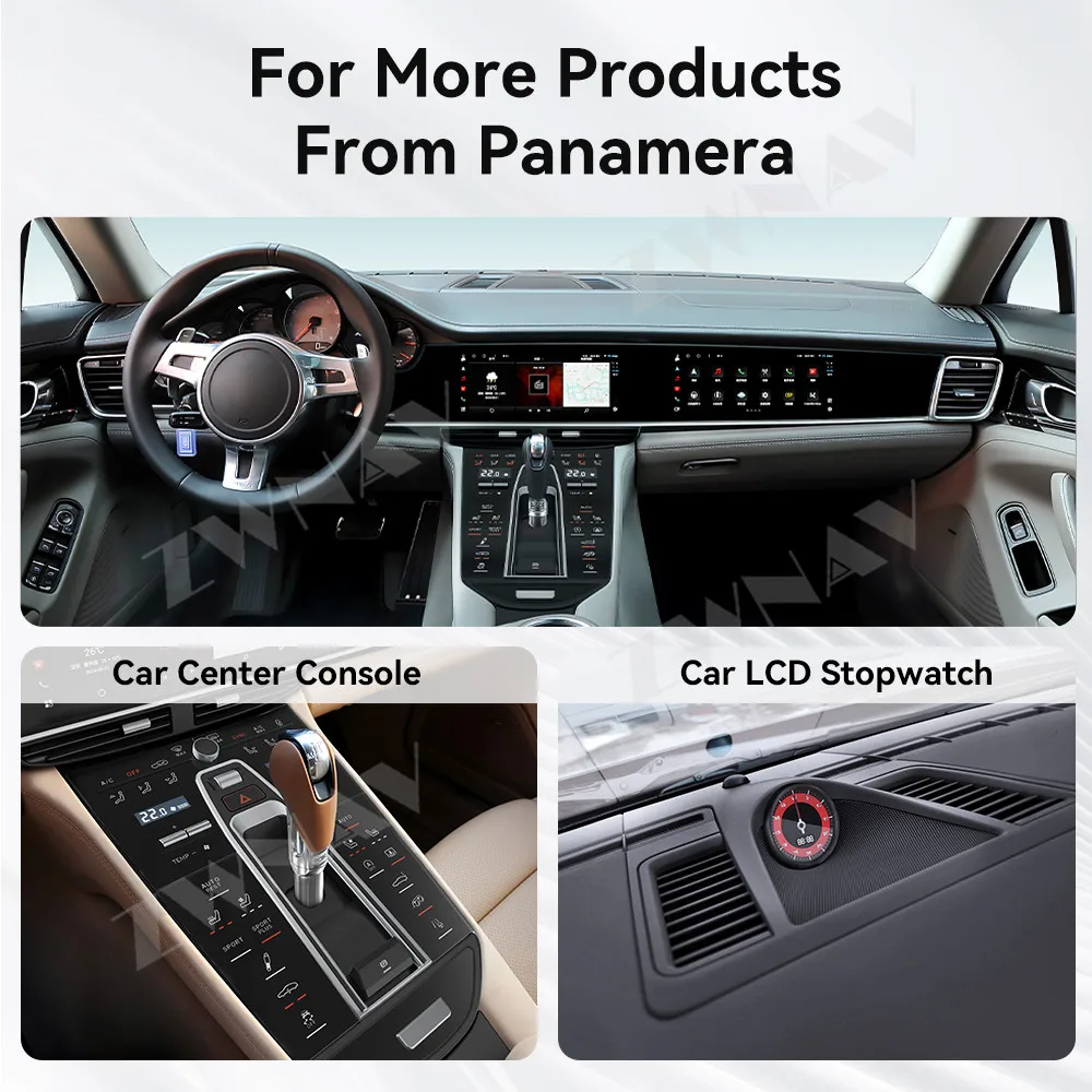 CarPlay Auto Radio Dual 12,3 zoll Bildschirm Für Porsche Panamera 2010-2016 Neue Klima Control Panel Multimedia player Kopf einheit Image