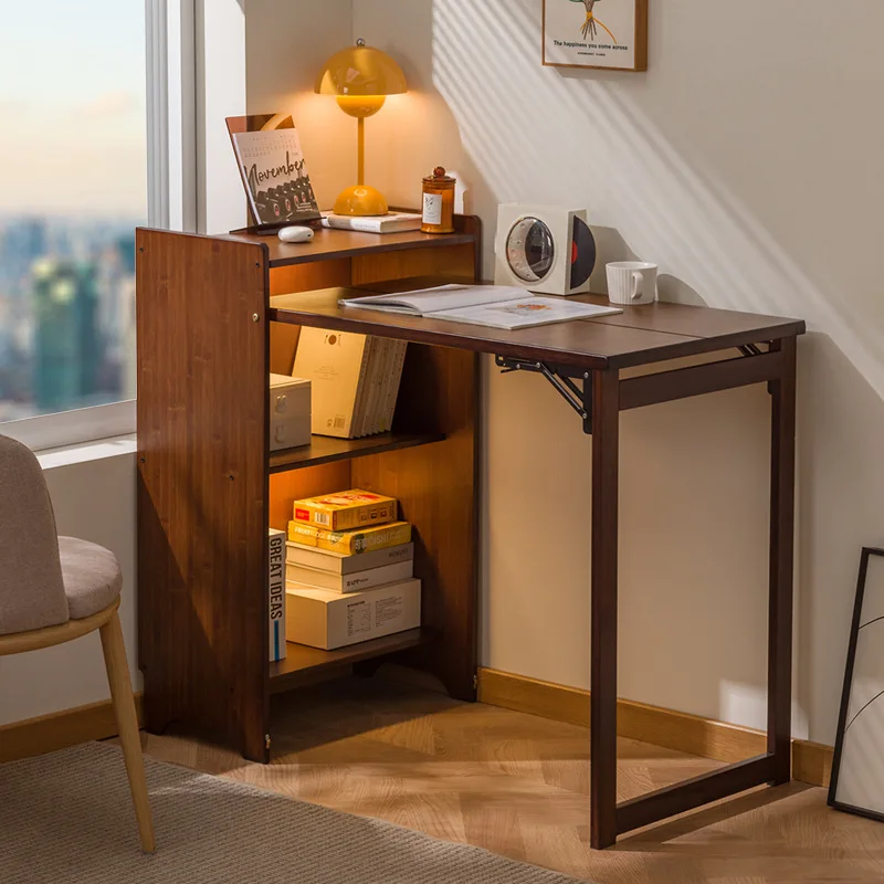 Massivholz-Klapptisch für Studenten, Haushalt, Computer-Schreibtisch, Schlafzimmer, Kleine Wohnung, Nachttisch, Studier-Tisch, Einfacher Schreibtisch