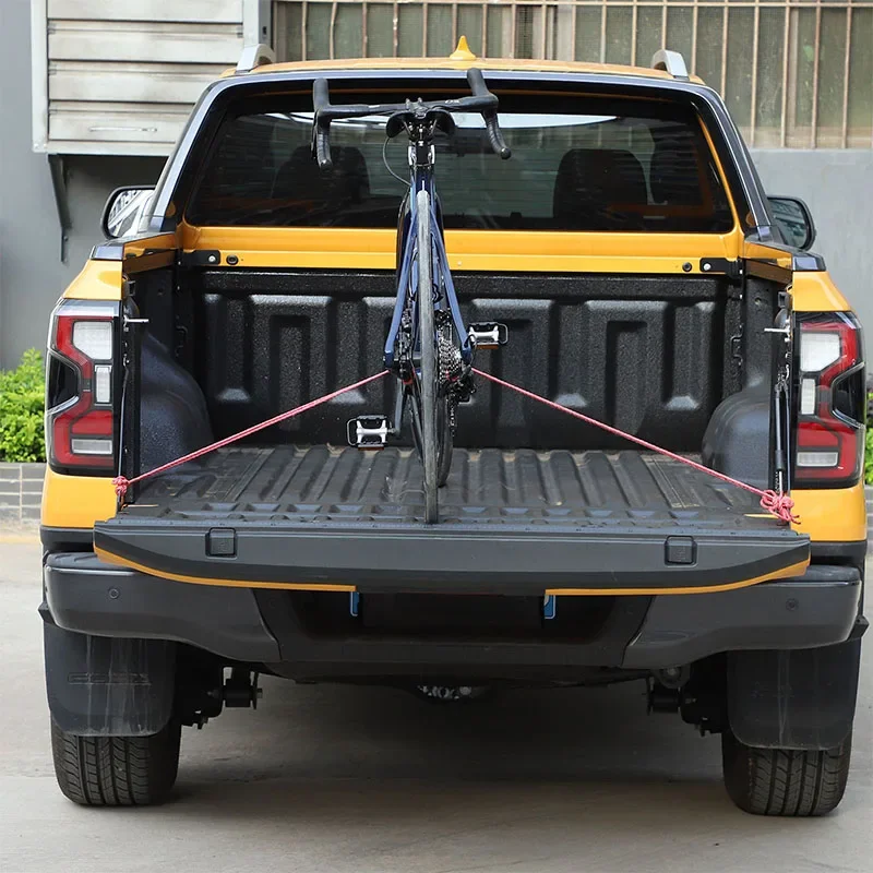 Für Ford Ranger T9 2023-2024 Carbon Stahl Schwarz Auto Lkw Heckklappe Stamm Gepäck Anker Klampe Haken Fastner Clip auto Zubehör Image