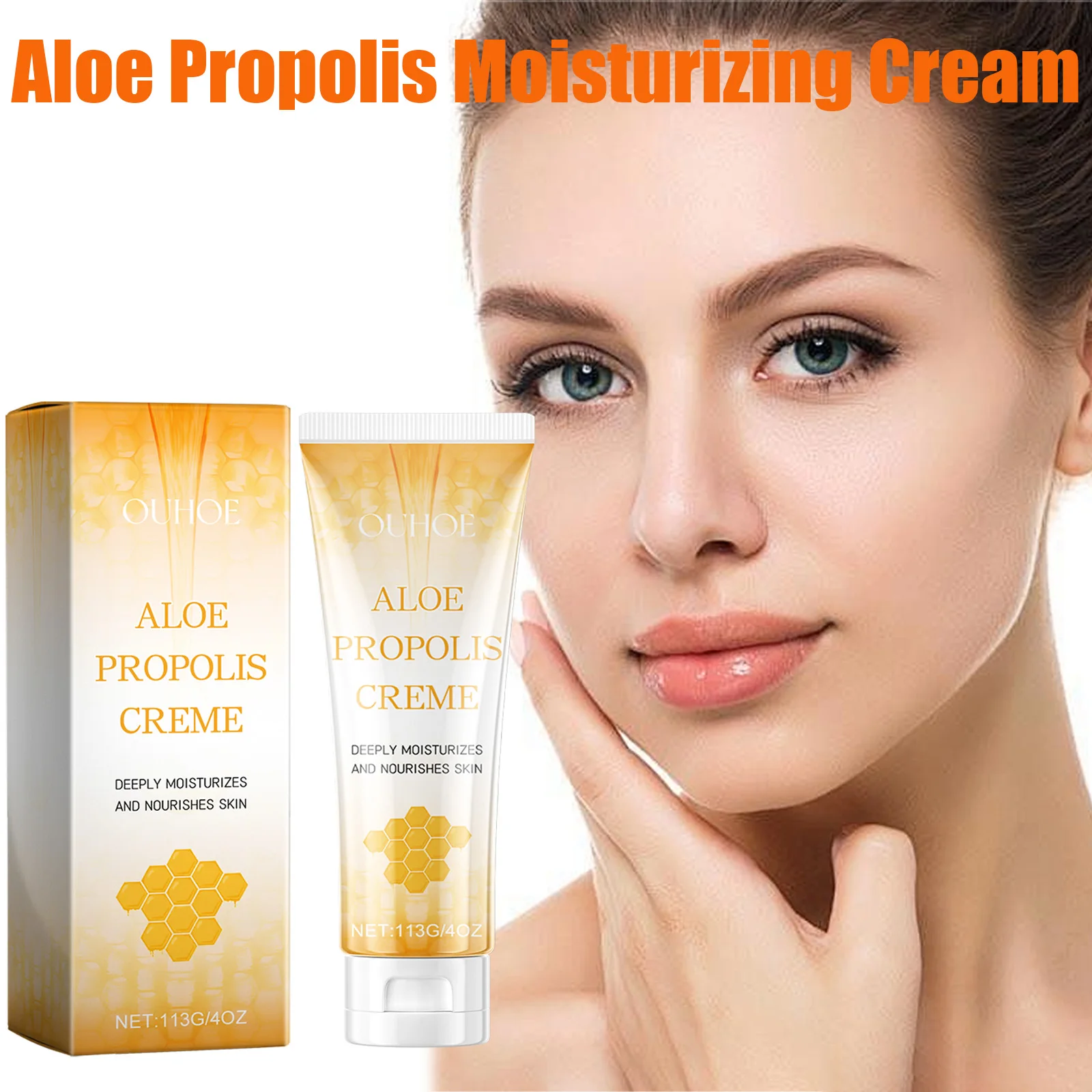 Aloe Propolis Feuchtigkeitscreme, beruhigend, repariert nährende Faltenentferner, verjüngende, aufhellende Gesichts- und Körpercreme Image