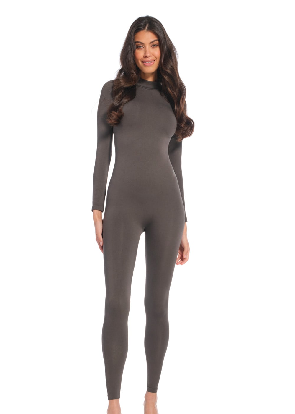 Jumpsuit MAGIC BODYFASHION, Damen, Gr. XL, N-Gr, chocolate, Web, Obermaterial: 92% Polyamid, 8% Elasthan, lang, ohne Ausschnitt, Overalls Jumpsuit, nahtlose Verarbeitung für einen unsichtbaren Look Image