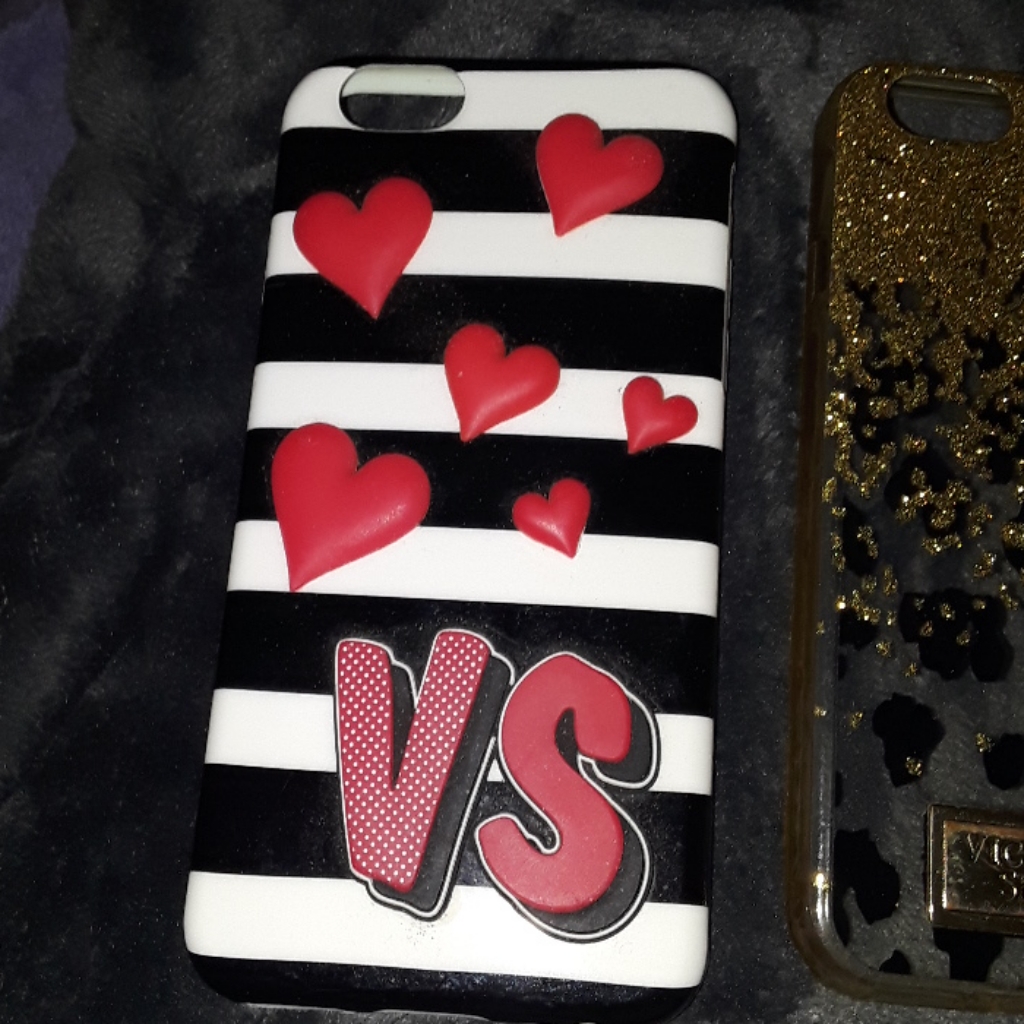 Victoria's Secret Accessories | 3 Victoria Secret Iphone 6 Cell Cases | Color: Black/Red | Size: Iphone 6