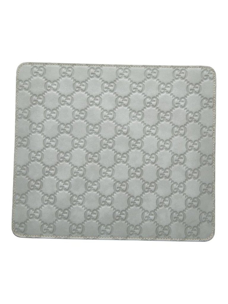 Gucci Accents | Guccissima Gg Logo Mouse Pad Computer Pc Interior | Color: Gray | Size: Os