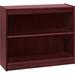 Lorell Standard Bookcase Wood in Brown/Red | 30 H x 36 W x 12 D in | Wayfair 60070