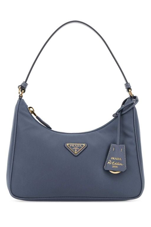 Air Force Re Nylon Handbag - Blue - Prada Totes