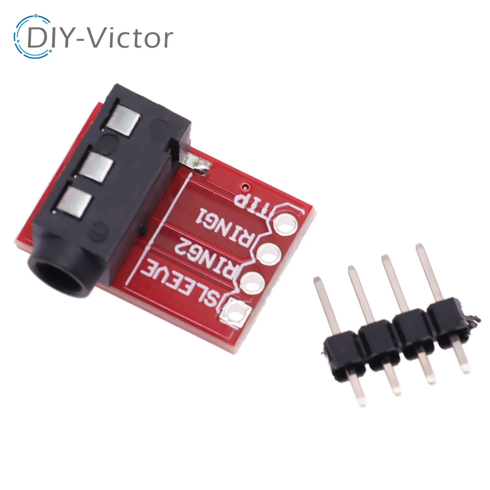 3,5-mm-Steckerbuchse Stereo-Kunststoff-Metall-Trrs-Headset-Audio-Buchse Breakout-Platine Verlängerung modul 3,5-mm-Buchse Image