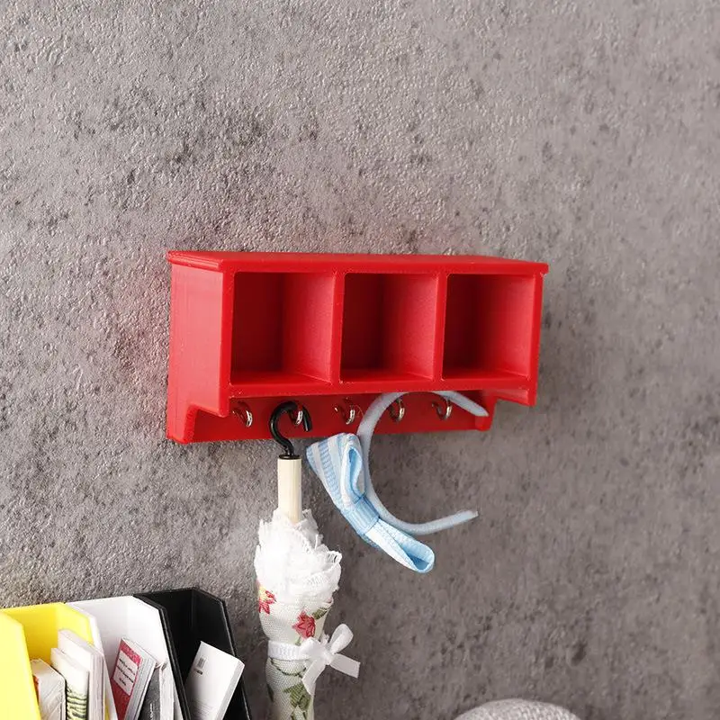 1 Stück 1/12 Puppenhaus-Wandaufbewahrungsregal für Mikro-Landschaftsdekoration, Miniatur-Lebensmittel-Spielzeugmodell, Rollenspiel-Puppenhaus-Zubehör Image