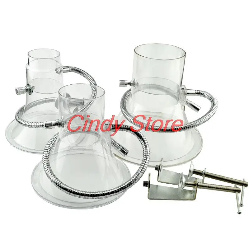 Montagelinie Löten Rauchhaube Ablufthaube Rauchstaub Ablufthaube Abluftrohr Hupenabdeckung mit Klemmenhalterung Image