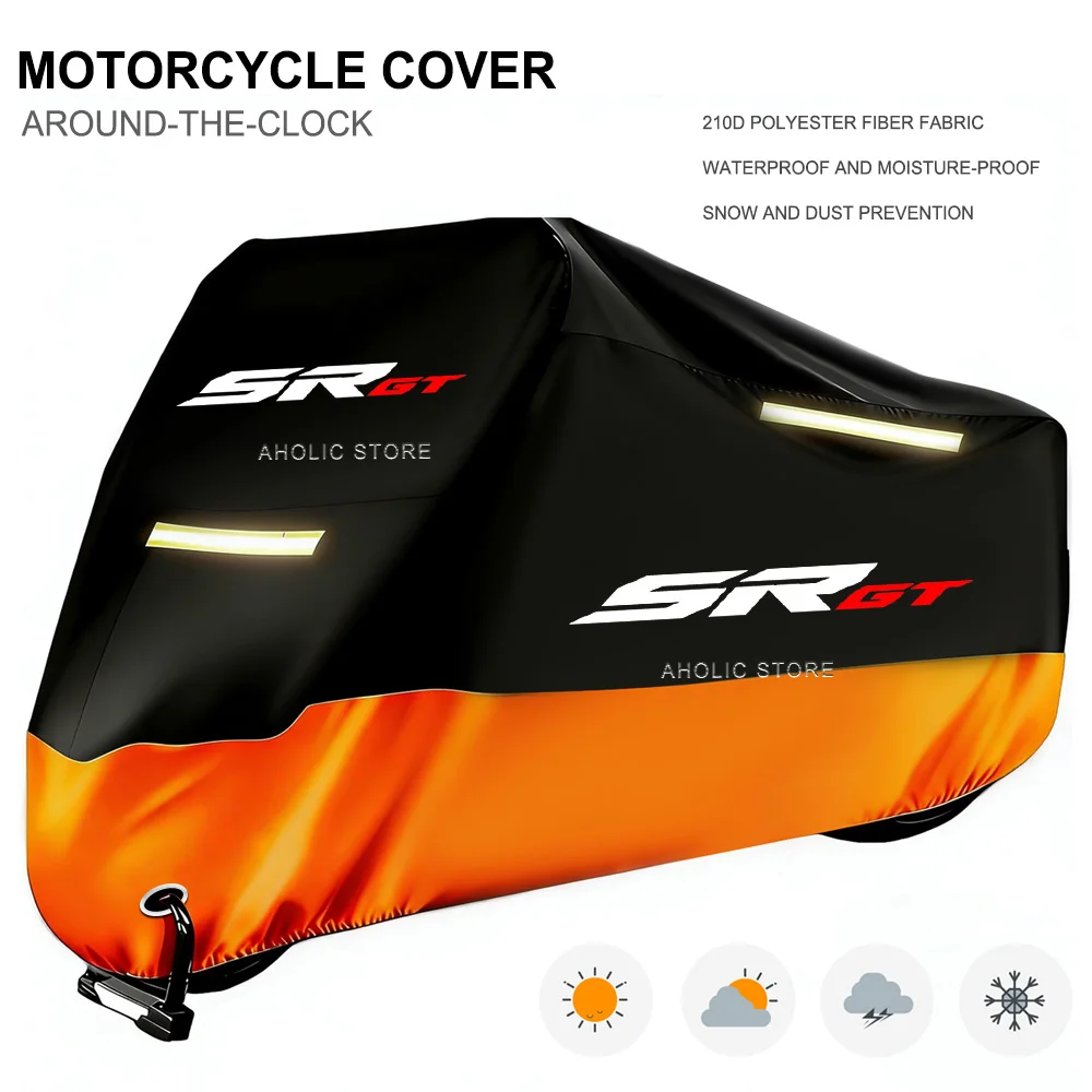 Motorradabdeckung 210D Oxford Wasserdicht Outdoor Indoor Staubdicht Schneeschutz UV-Schutz Für SR GT sr gt200 125 Image