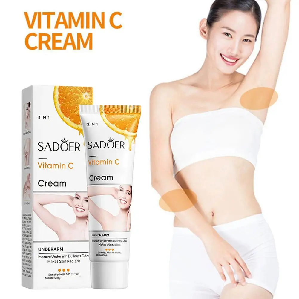 50g VC Unterarm-Aufhellungscreme Niacinamid Körperlotion Feuchtigkeitsspendende, hydratisierende, trockene Haut reparierende und aufhellende Pflege für Frauen Körperpflege Image