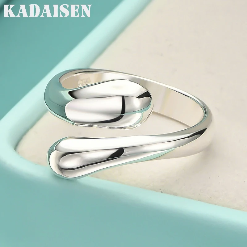 Heiße, hochwertige, beliebte Marken, 925er Sterlingsilber, Wassertropfen-Ringe für Damen, modisch, für Hochzeit, Party, edler Schmuck, Weihnachtsgeschenk Image