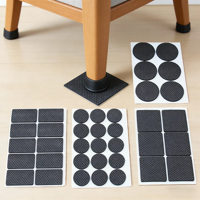 Gummipads für Stuhlbeine, Möbel, Anti-Rutsch-Matte, Stoßdämpfer, selbstklebender Tischfußschutz, Bodenschutzpads, Hardware Image