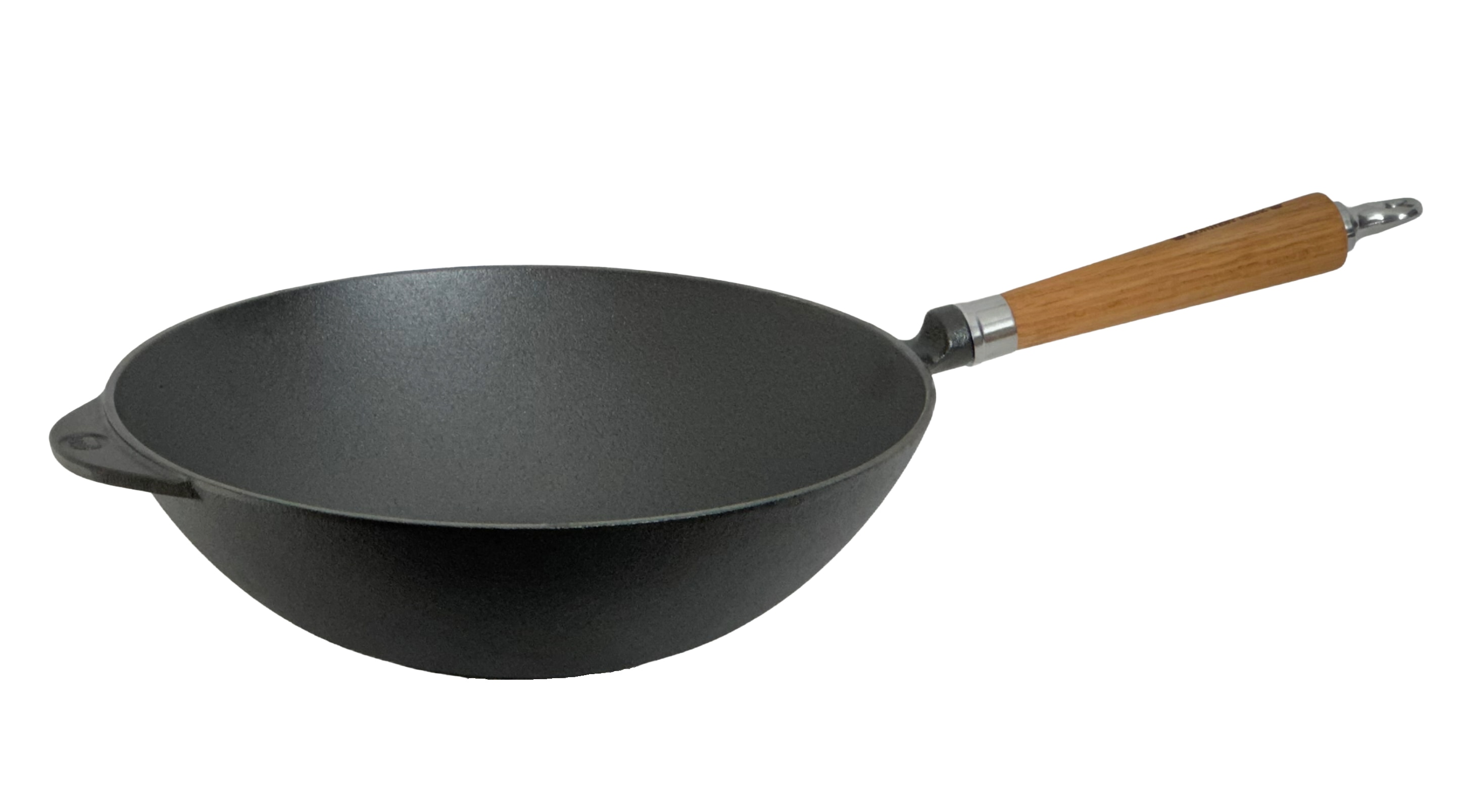 Wok RONNEBY BRUK "Maestro Wokpfanne, Ø 32 cm, mit Holzgriff", schwarz, mit eichenholzgriff, B:32cm H:13cm L:58cm, Pfannen, Wok Image