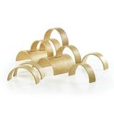 Guidecraft Arches and Tunnels: Set of 10 Includes 2 Tunnels and 8 Arches Educational Stacking Blocks Play Set for Kids