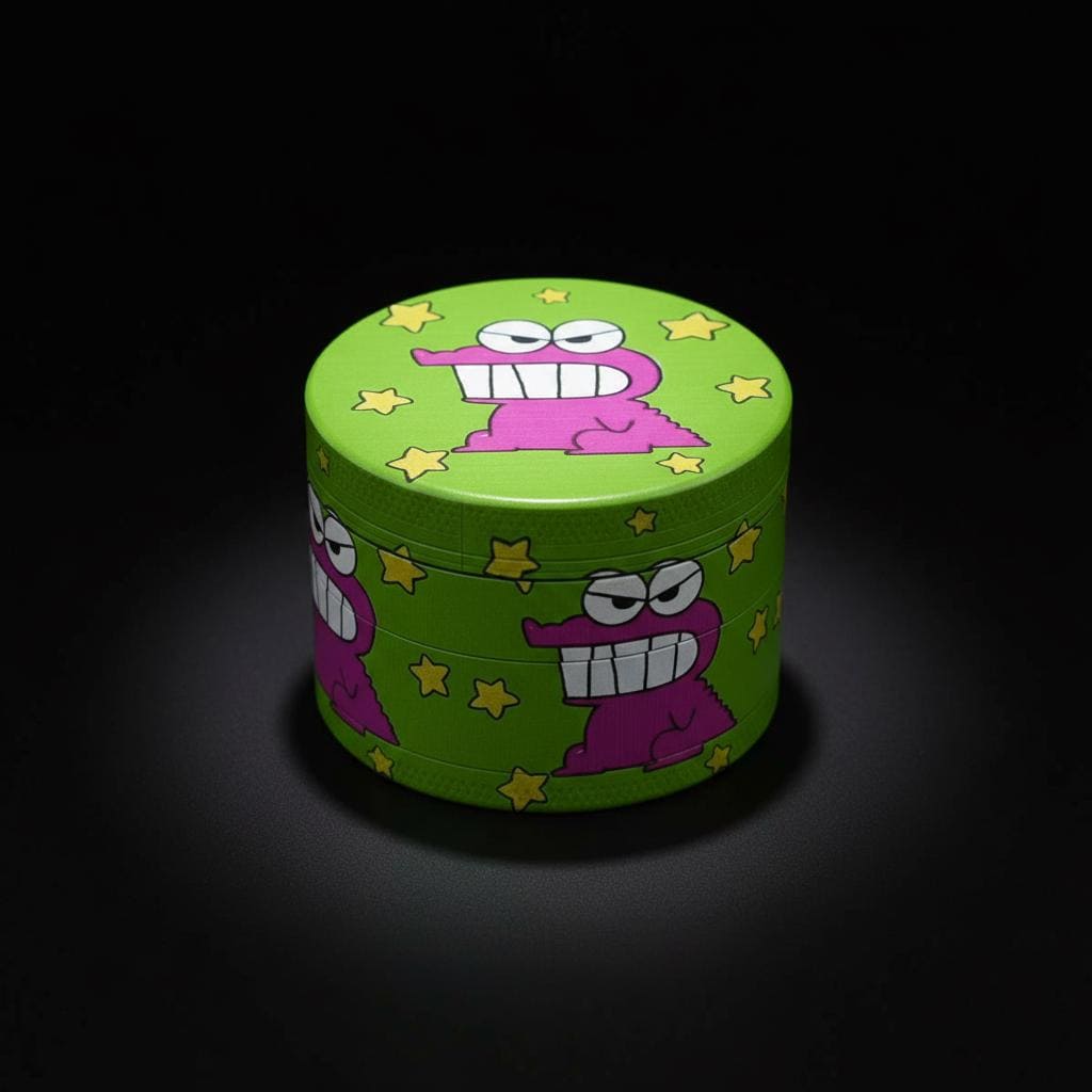 Niedliche Cartoon Monster Grinder 2 Zoll Metall Gewürzmühle 4 Stück Brecher Grün Retro Style Küche Werkzeug Neuheit Geschenk
