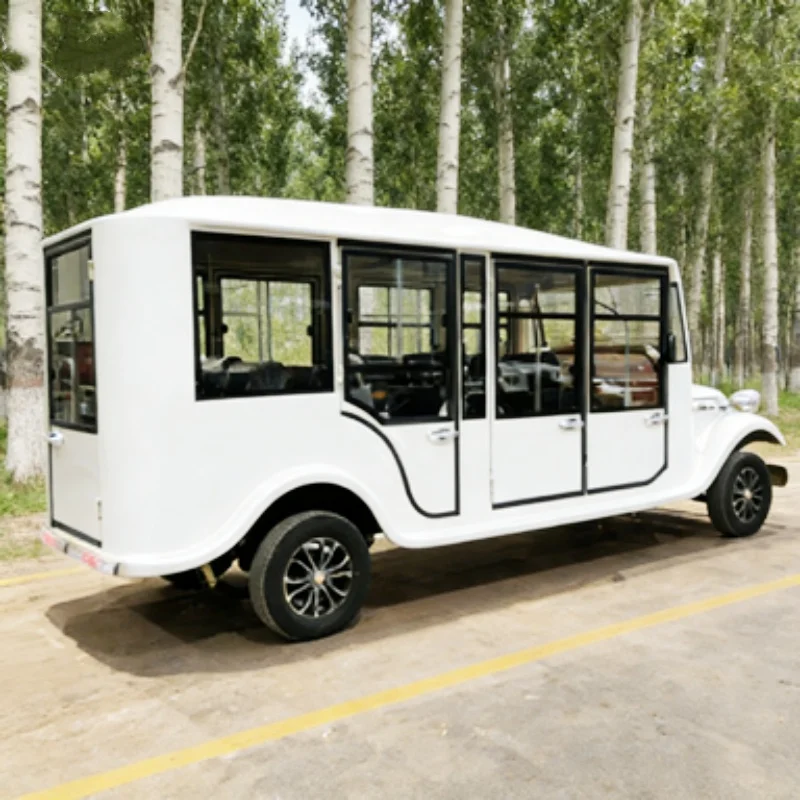 Voiture électrique classique homologuée pour la route, voiture rétro pour adultes avec haut-parleurs et portes, voiture classique pour mariage, voitures rétro fermées