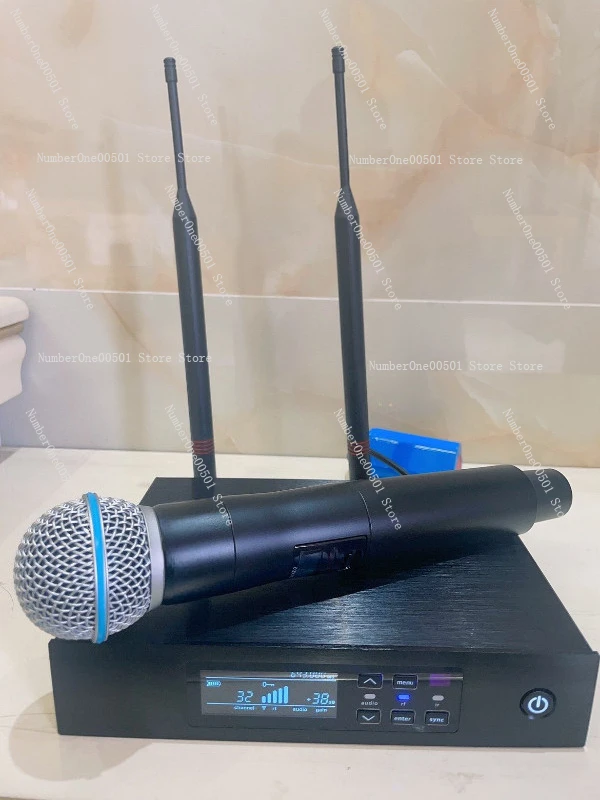 QLXD4 Drahtloses Mikrofonsystem mit Einem Sender und Einem Empfänger für Bühnenauftritte mit Diversity-Funktion Image