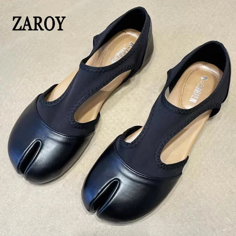 ZAROY Damen Marken-Mary-Jane-Schuhe Sommer Split-Toe Tabi Walking Sneakers Casual Loafers Designer Ballet Flats Schuhe