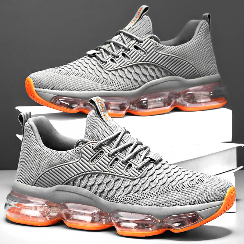 Herren-Sportschuhe, Freizeitschuhe, Herrenschuhe, Schuhe in großen Größen, Mesh-Schuhe mit durchgehendem Luftkissen, Outdoor-Wanderschuhe