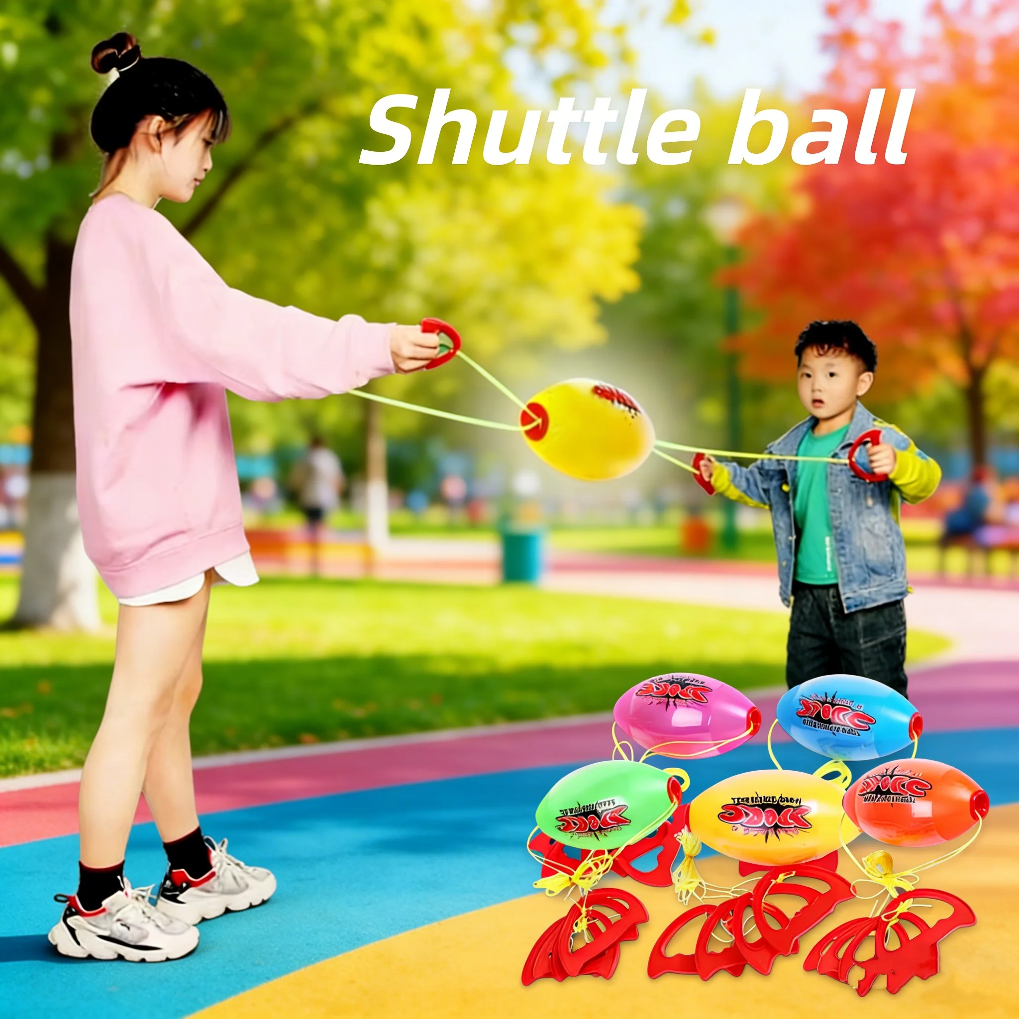 Handzug-Elastikball für Armkrafttraining, Interaktives Outdoor-Sportspiel, Spielzeug für Kinder und Erwachsene, Spaßiges Outdoor-Spiel, Geschenke Image