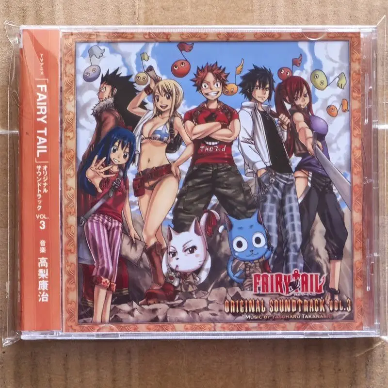 Anime Fairy Tail Yasuharu Takanashi Musik CD Greatest Hits Vol3 Album Musik Rekord Cosplay Walkman Auto Soundtrack Box Sammlung Image
