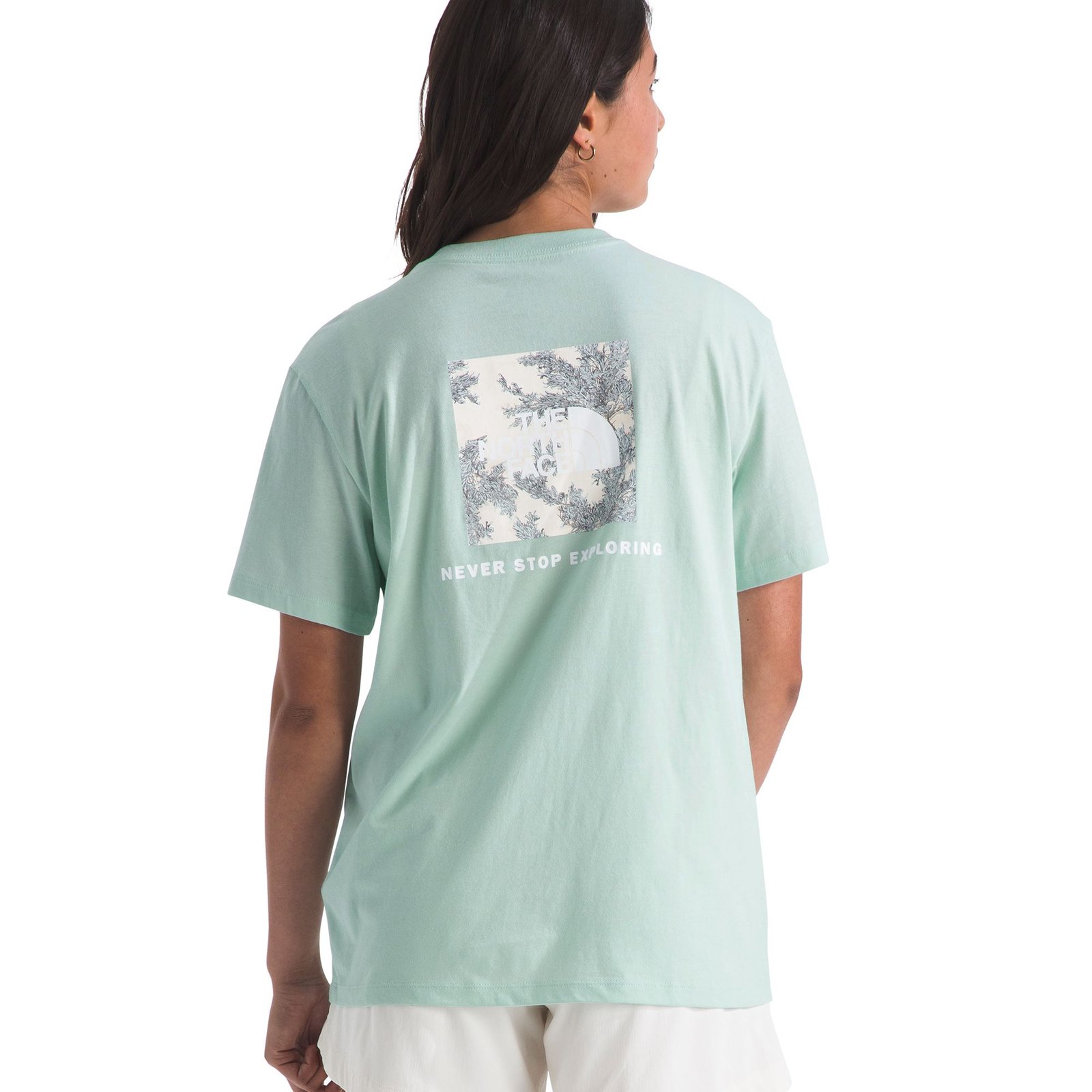 The North Face Women's Midnight Mirage Relaxed Short Sleeve Tee (Size XXL) Opal Frost/Opal Frost, Cotton