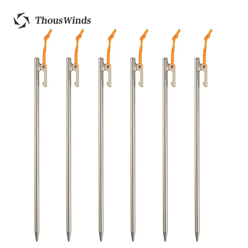 ThousWinds piquets de tente en alliage de titane haute résistance, clou de tente de Camping en plein air, auvent robuste, piquet de tente en titane 20/25/30 cm