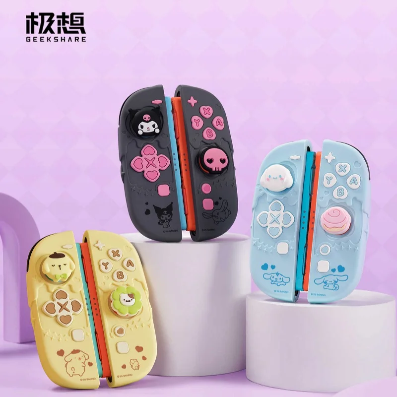Sanrio Switch2 Joycon Controller Silikonhülle Niedliche Kuromi Cinnamoroll Pompomurin Ns2 Weiche Schutzhülle Süße Individuelle Anime-Spiel-Peripherie Image