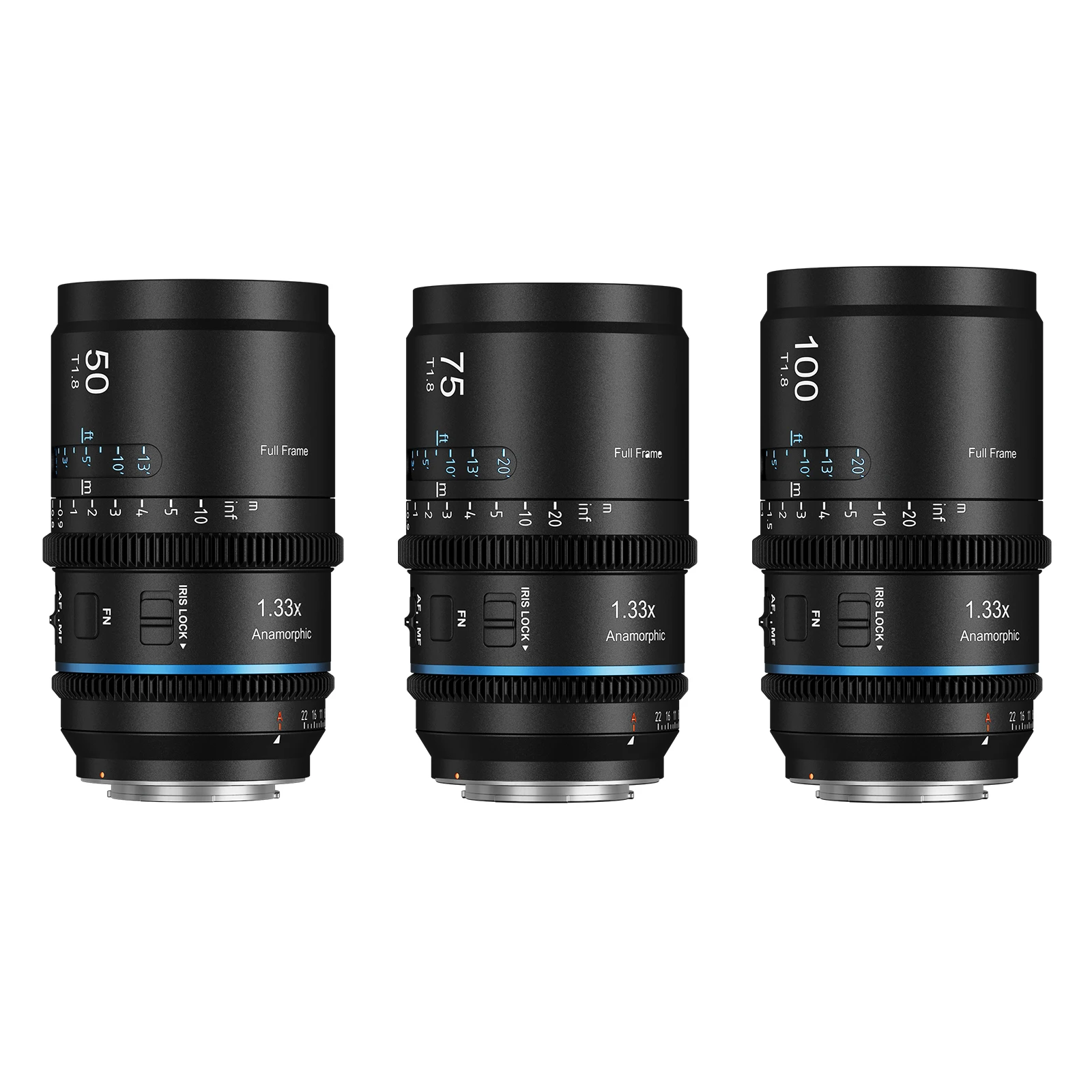 SIRUI Astra 50mm 75mm 100mm T1,8 Vollformat 1,33x Autofokus Anamorphes Objektiv Kameraobjektiv für Sony E Nikon Z lumix Sigma Leica L Blau/Neutral Flare