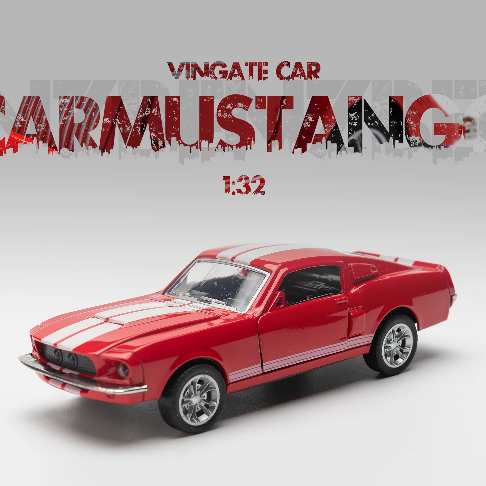 1:32 Legierung Diecast Mustang GT Classic Vintage Auto Modell Zurückziehen Auto Miniatur Fahrzeug Replik Für Sammlung Geschenk für Kind