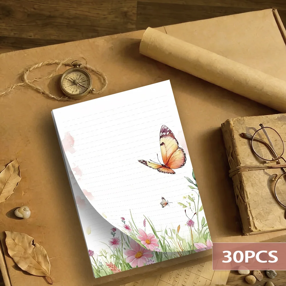 30 Blätter. B5-Format Federpapier, abreißbar, geeignet für Notizen, handgeschriebene Briefe, Seiten und Scrapbooking Image