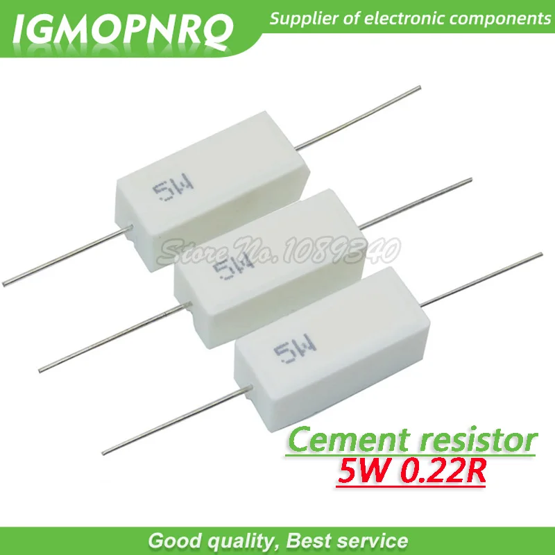 10 stücke 5W 0,22 Ohm Zement beständigkeit 0,22 r 0,22 Ohm igmopnrq Image