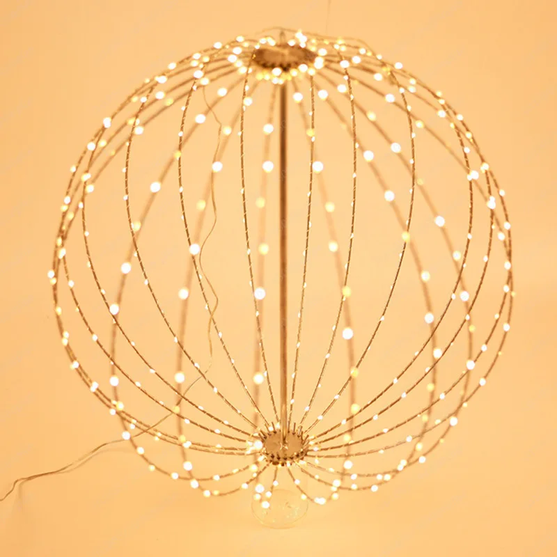Kugel beleuchtete Anzeige für Dekoration, leuchtende Kugel, LED-Beleuchtung, Rahmen, Dekor, Lichterkette, Lichterkette, Veranda, Weihnachten, große Kugel, Terrasse