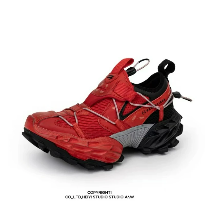 Super Coole Laufschuhe Für Männer Frauen Schwarz Rot Wanderschuhe Unisex Luxus Marke Outdoor Sport Schuh Paare Dicken Sohlen Schuh