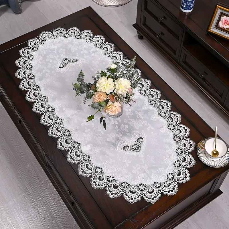 Teetisch-Abdeckung, ovaler Tisch, Esstisch, Tischdecke, Europa, bestickter Blumenstoff, Wohnzimmer, Couchtisch, Tischset, Heimdekoration