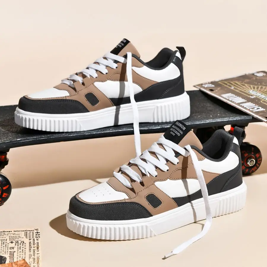 Herren-Skateschuhe mit niedrigem Schaft, retro kariert, vielseitige und bequeme Herrenschuhe, lässige, schlichte und trendige Skateschuhe.