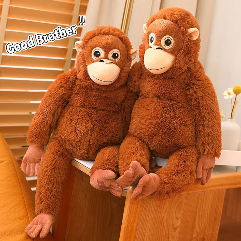 Cartoon-Gorilla-Plüschtier Langarmiger Affen-Plüsch Internet-Berühmter Kleiner Affe Komfort-Kuschelkissen Geburtstagsgeschenk Image