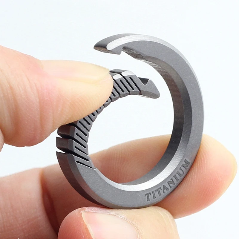 Echte Titan Schlüssel bund Luxus Auto Schlüssel ring Halter für Männer Frauen leichte edc Schmuck Schlüssel anhänger Spin Zubehör Gadgets Geschenk Image