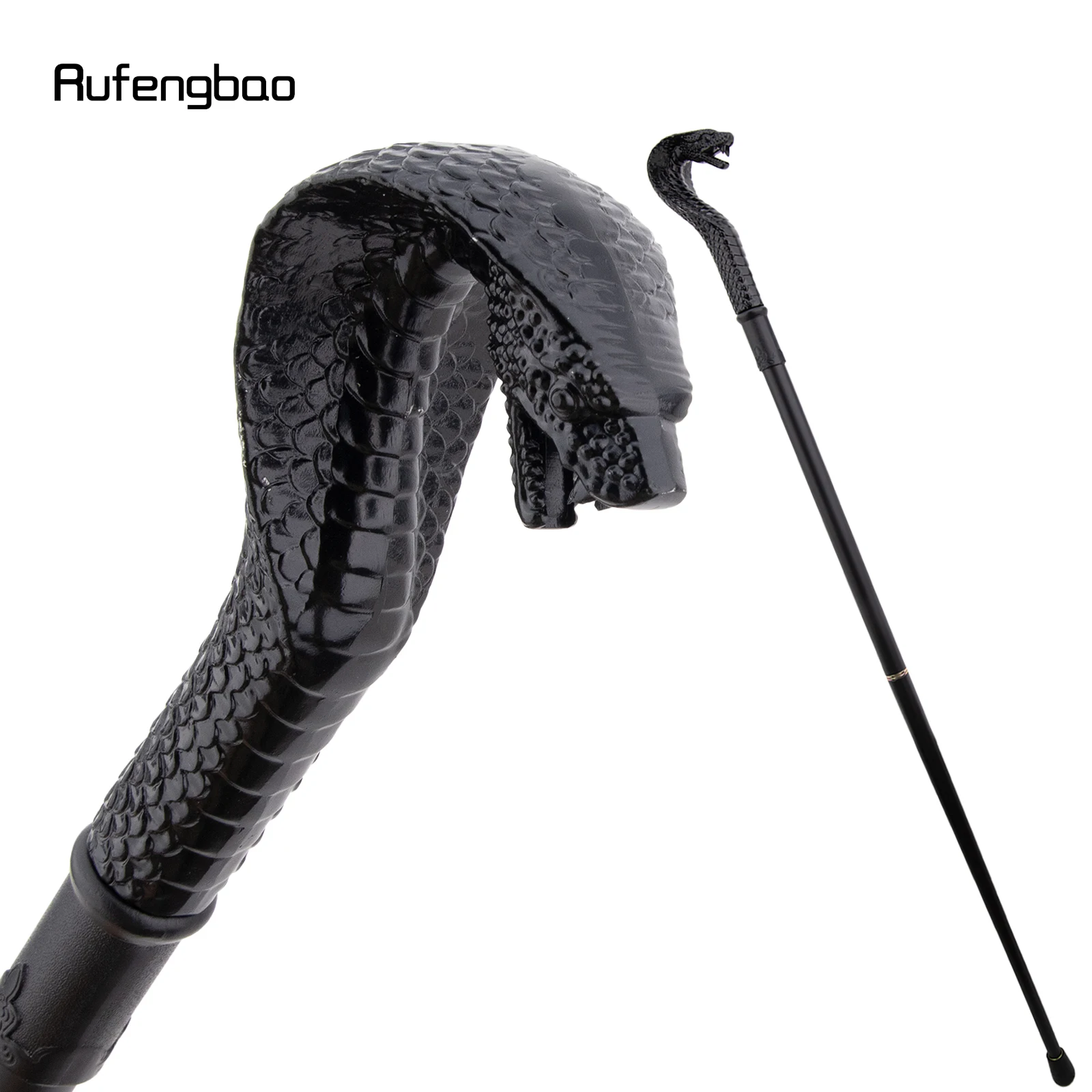 Bastone da passeggio alla moda con manico a serpente di lusso nero per bastone da passeggio decorativo per feste Elegante bastone da passeggio con manopola per crosier 94 cm