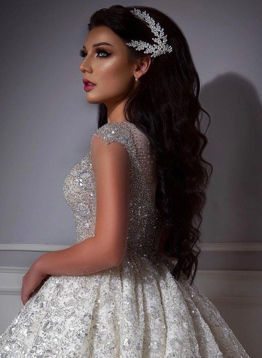 Pettine per capelli BRONYA, pettine per capelli da sposa, pettine per capelli con cristalli da sposa, pettine da sposa Swarovski, accessorio da sposa,