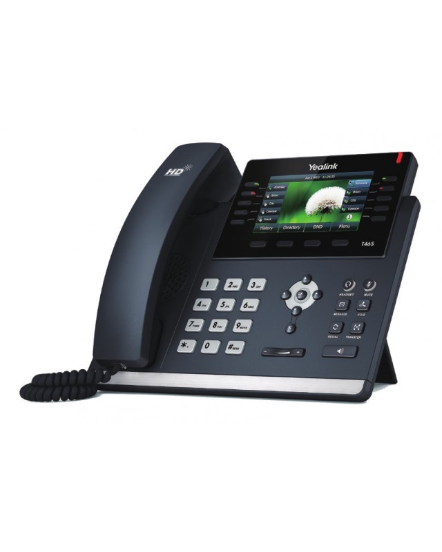 Yealink VoIP-Telefon SIP v2 16 Leitungen LCD Farbe inkl. Ethernet-Switch Schwarz