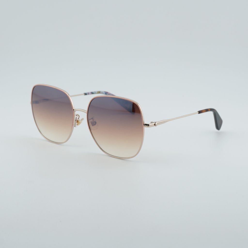 Kate Spade Accessories | Kate Spade Charli/F/S 0au2 Nq Sunglasses Red Gold Square Frame, Brown Lenses | Color: Brown/Gold | Size: 59 - 16 - 145