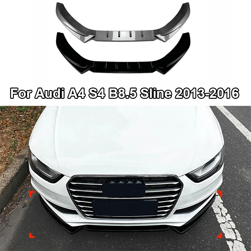 Auto Paraurti Anteriore Splitter Lip Spoiler Body Kit Paraurti Diffusore Per Audi A4 S4 B8.5 Sline 2013-2016 Paraurti Lip Splitter