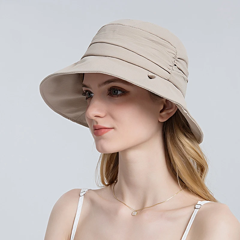 Nuovi cappelli primavera/estate con protezione solare, cappello alla moda da donna, cappello a secchiello, cappelli da donna, cappello da sole da spiaggia Panama S54