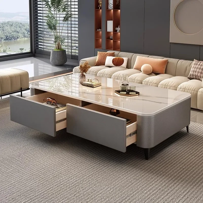 Felsplatten-Couchtisch, Wohnzimmer, Haushalt, kleine Wohnung, 2024, neuer Couchtisch, Internet-Promi, moderner, einfacher Couchtisch Image