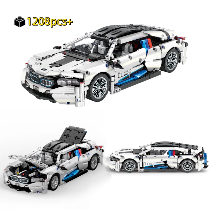 Technisches NEUES 1:14 Maßstab Rennwagen-Bausatz Modellauto-Set für Jungen und Erwachsene Sammlerstück Ausstellungsstück Geburtstagsgeschenk 1208 Teile Image
