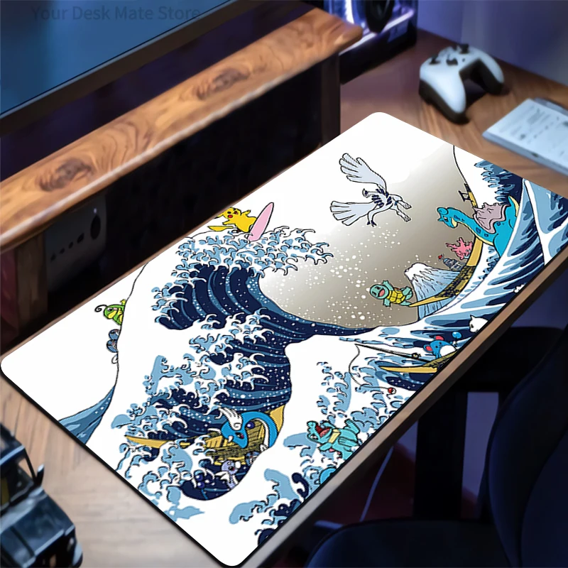 Schreibtischunterlage, Teppich, Schreibtischzubehör, Laptop, P-Pokemons, P-Pikachus, Gamer, Mausepad, Mauspad, Mauspad, Bürotische, Mausmatten